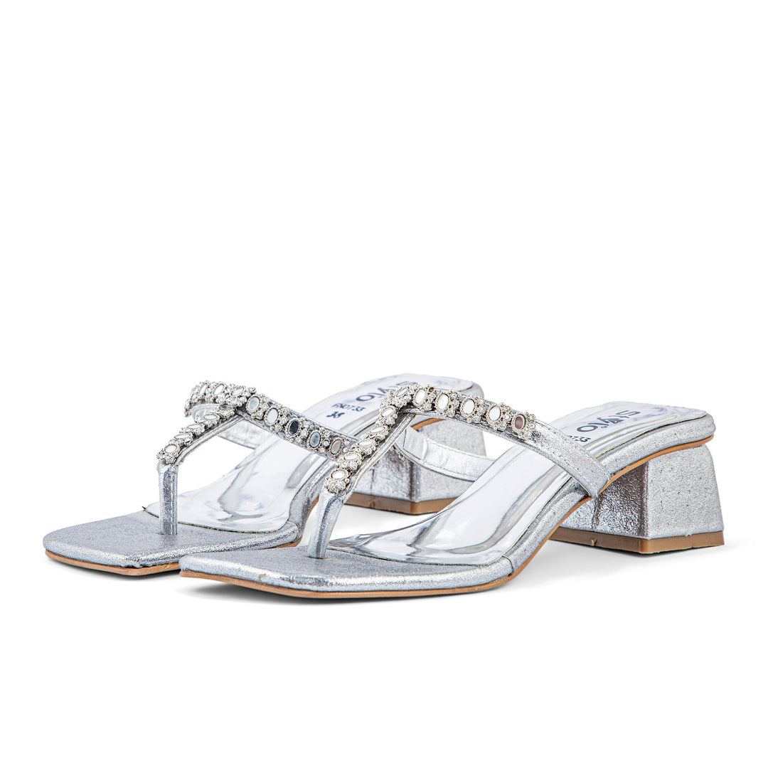 Silver Fancy Chappal FN0733