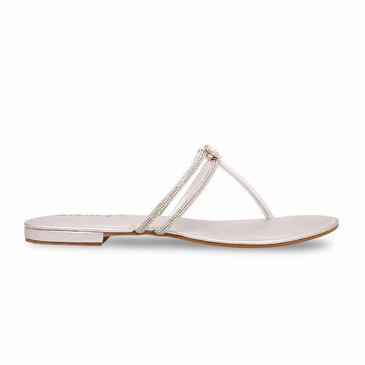 Silver Fancy Chappal FN0735