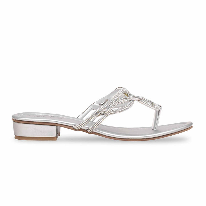 Silver Fancy Chappal FN0744