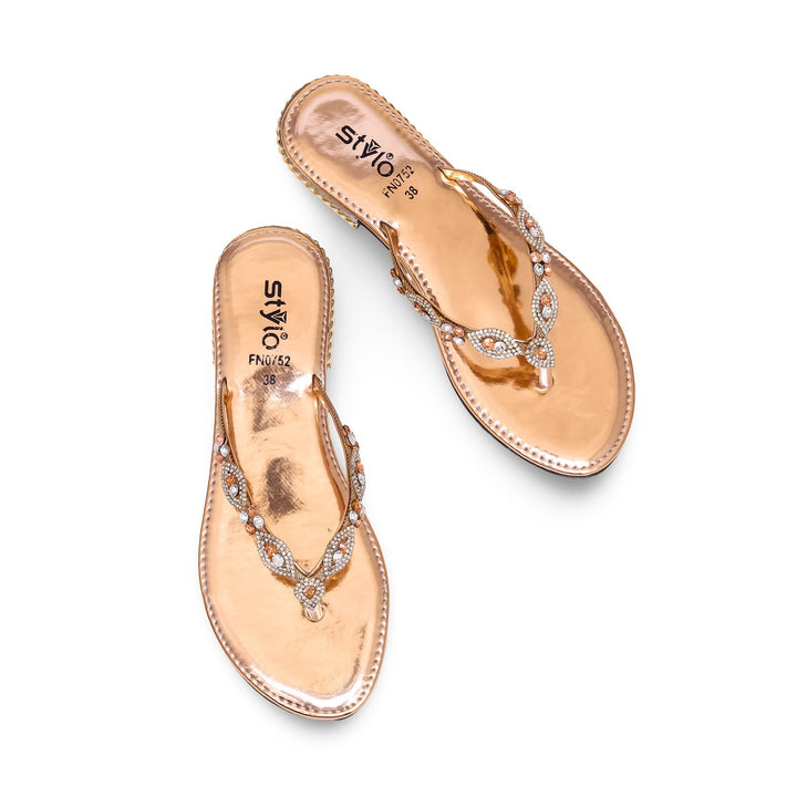 Peach Fancy Chappal FN0752