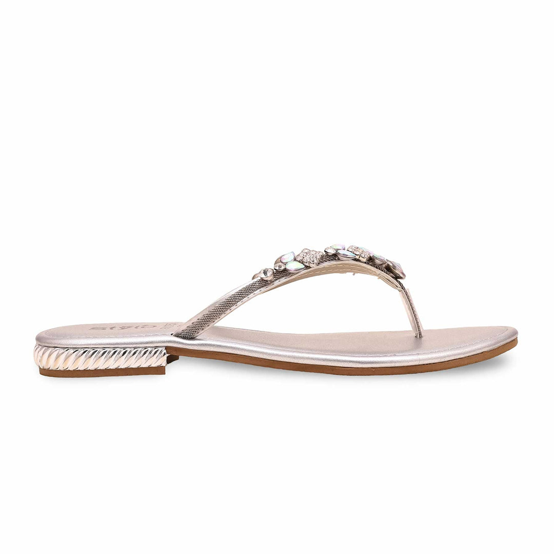 Silver Fancy Chappal FN0757