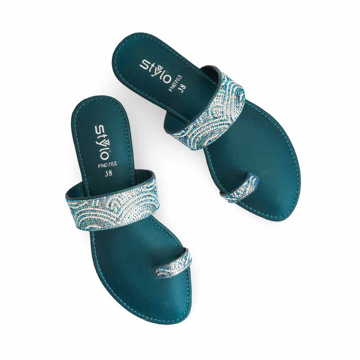 Seagreen Fancy Women Chappal FN0783