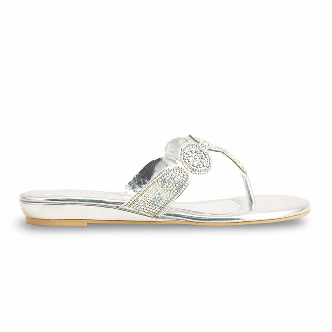 Silver Fancy Chappal FN0792
