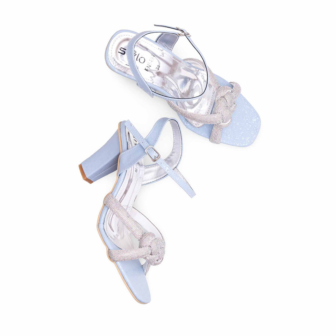 Sky Blue Fancy Bridal Sandal FN5494