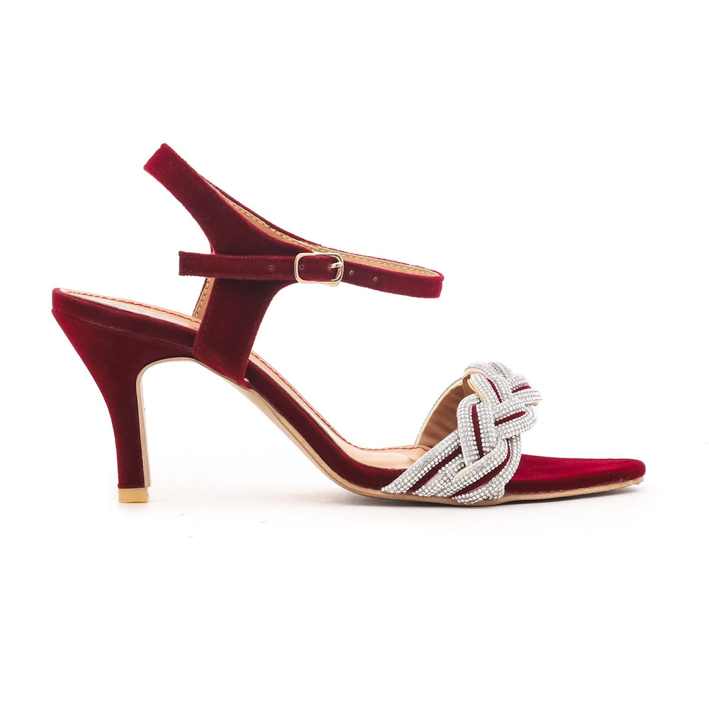 Maroon Fancy Bridal Sandal FN5501