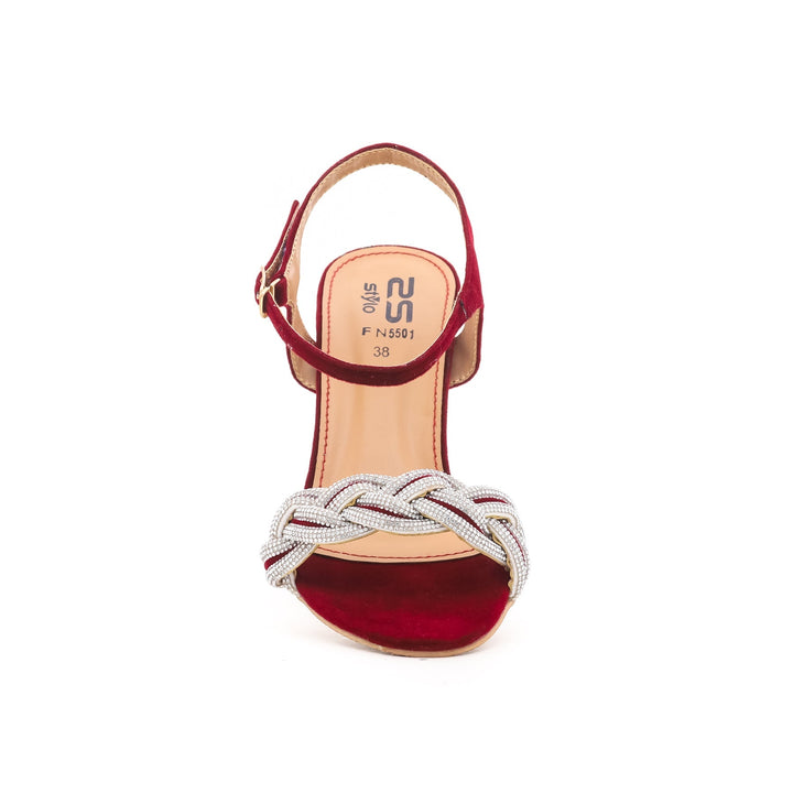 Maroon Fancy Bridal Sandal FN5501