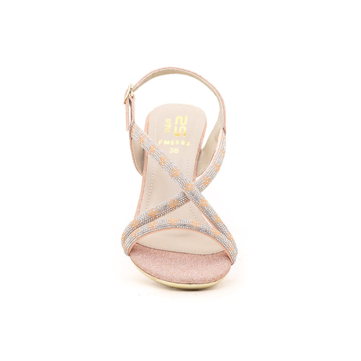 Peach Fancy Bridal Sandal FN5503