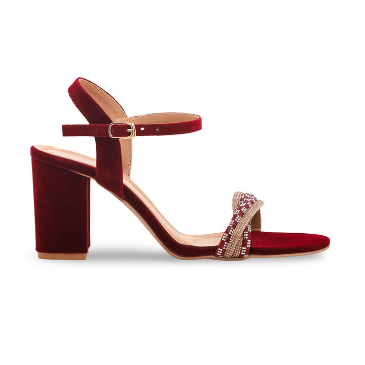 Maroon Fancy Sandals FN5570