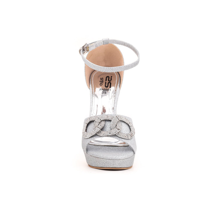 Silver Fancy Bridal Sandal FN5581