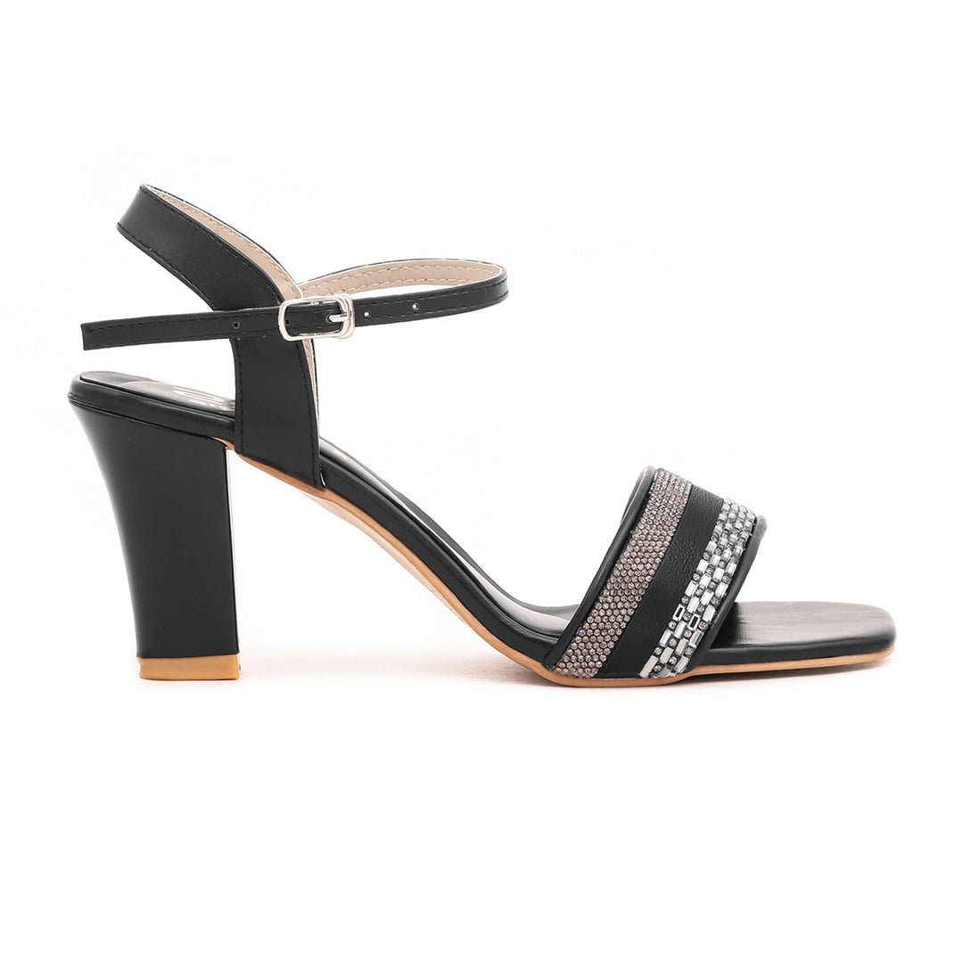 Black Fancy Sandal FN5709