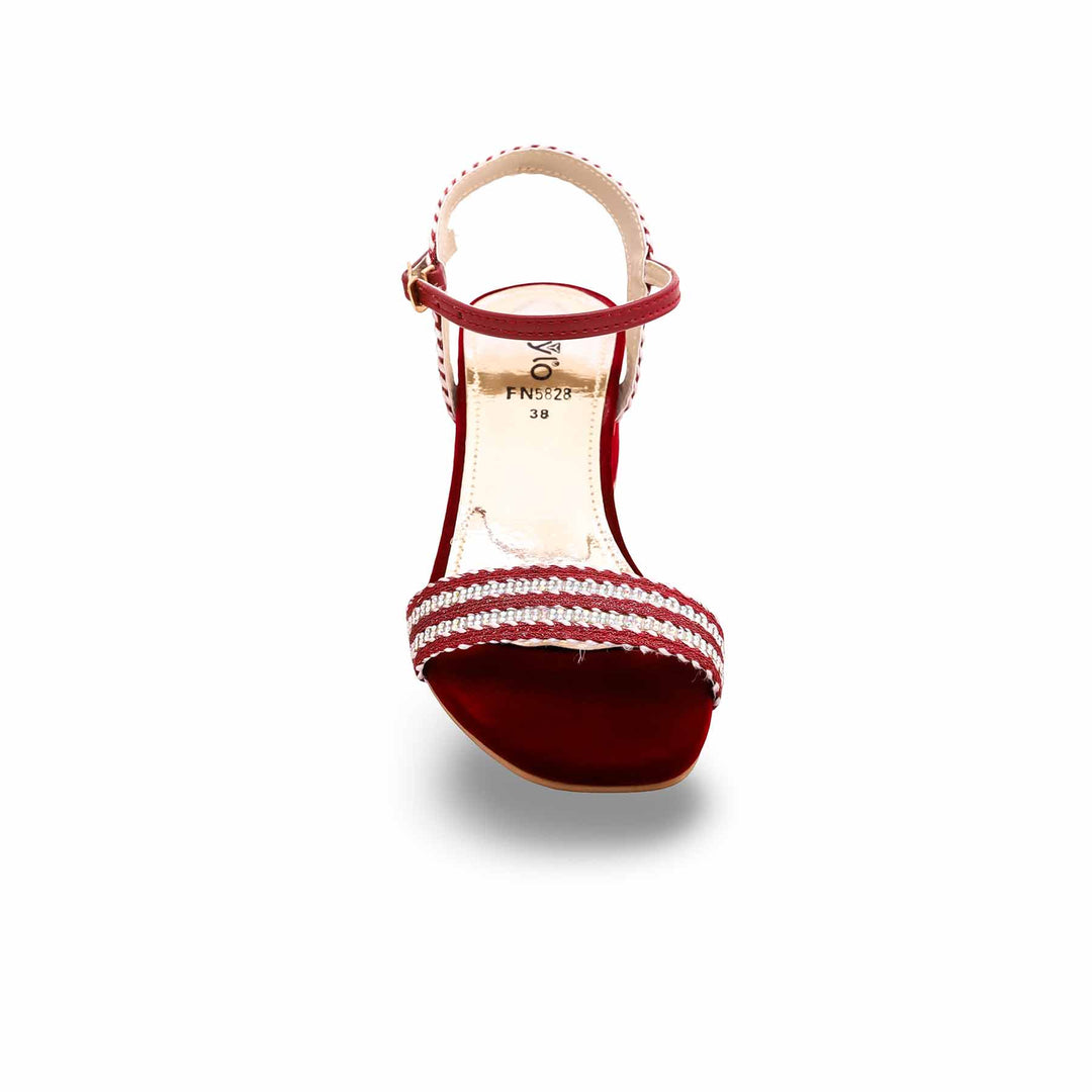 Maroon Fancy Sandal FN5828