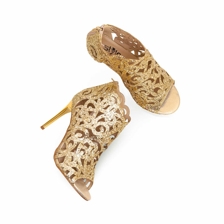 Golden Fancy Bridal Sandal For Women FN5944