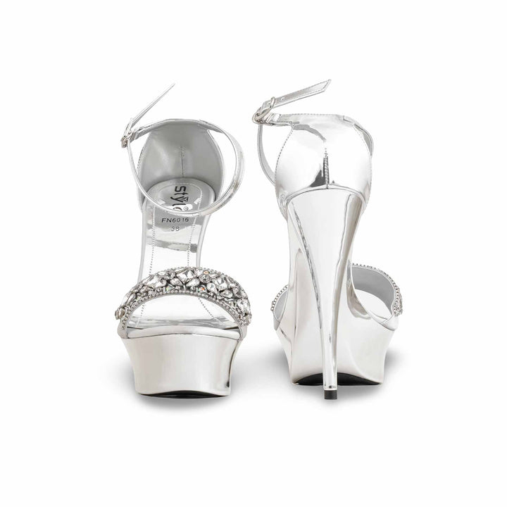 Silver Fancy Bridal Sandal FN6016