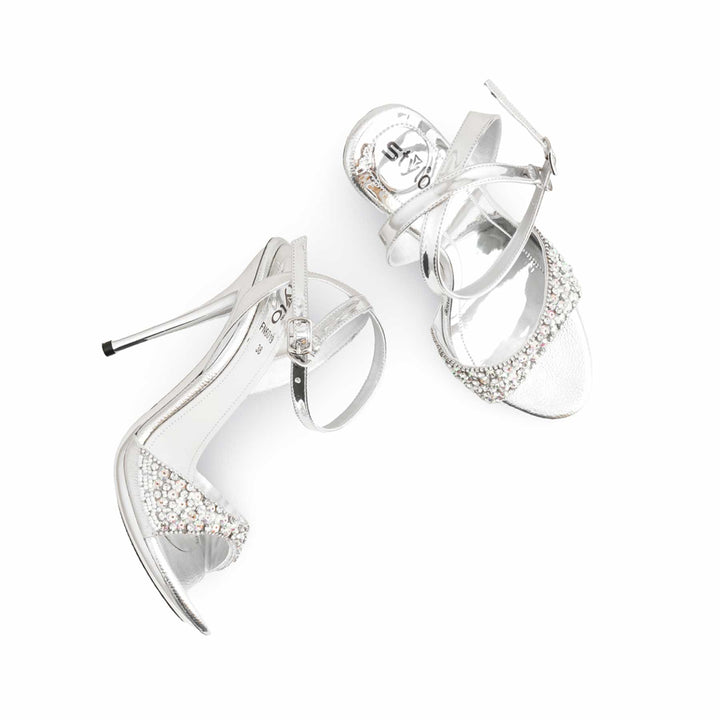 Silver Fancy Bridal Sandal FN6019