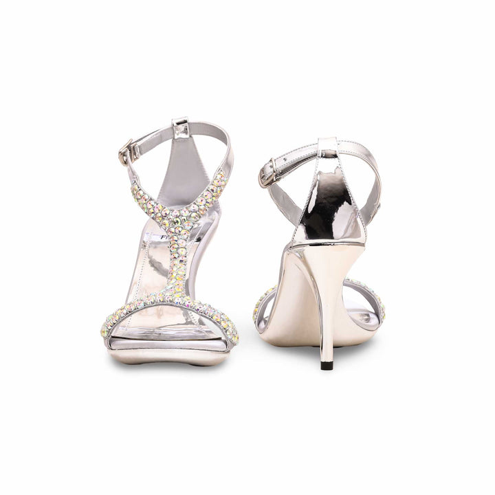 Silver Fancy Bridal Sandal FN6023