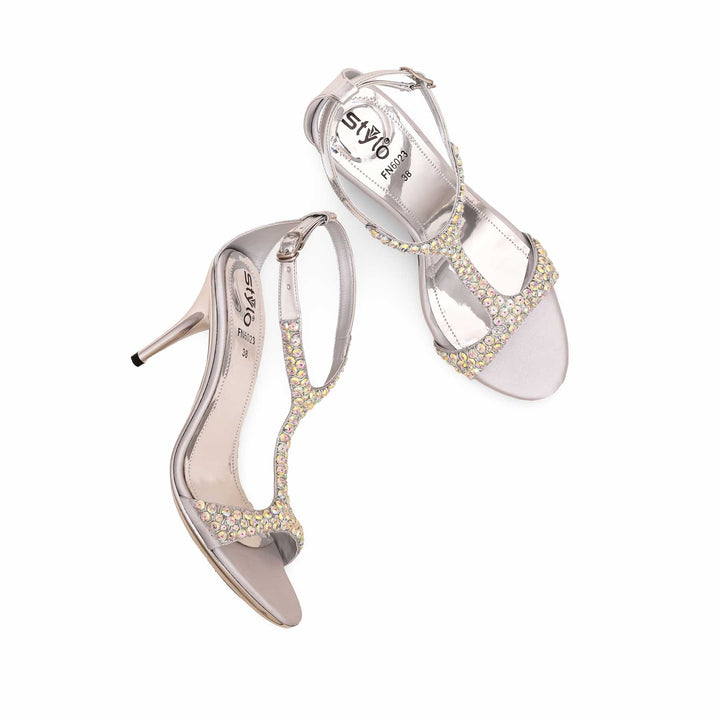 Silver Fancy Bridal Sandal FN6023