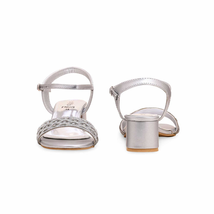 Silver Fancy Sandal FN6028
