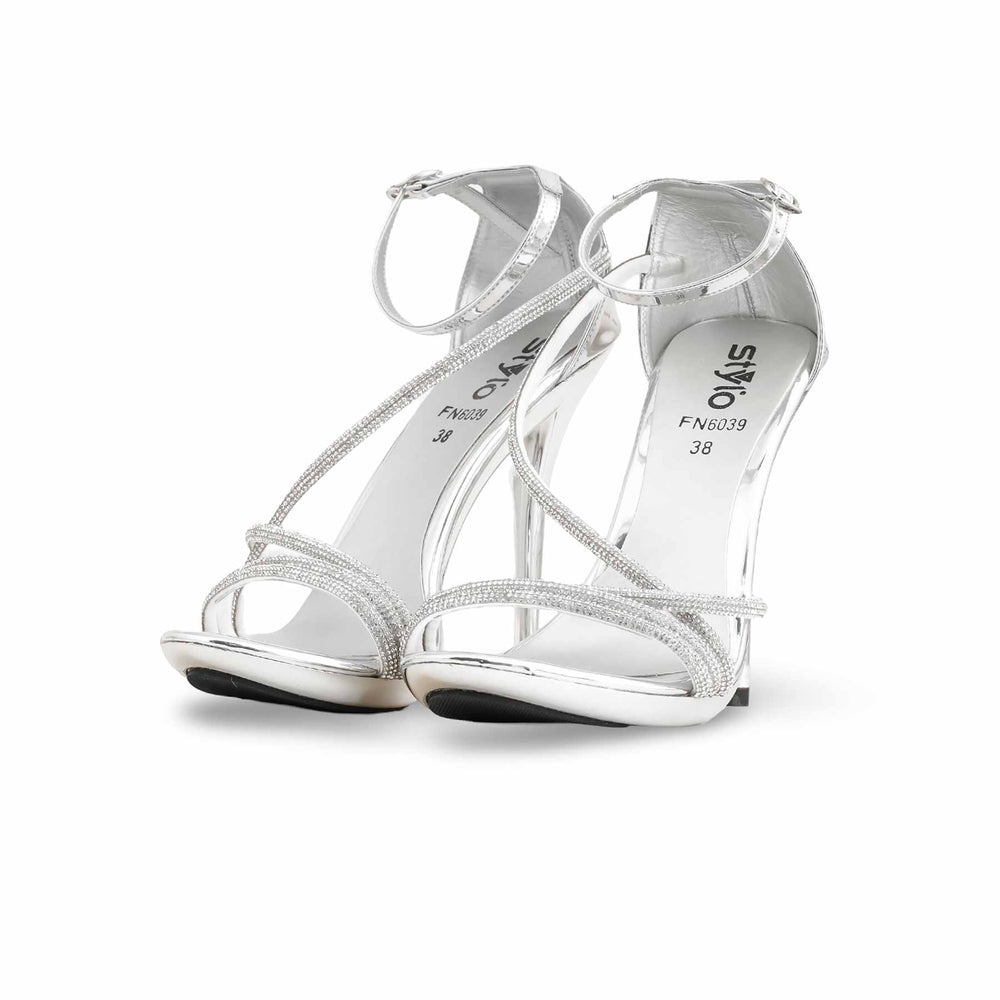 Silver Fancy Bridal Sandal FN6039