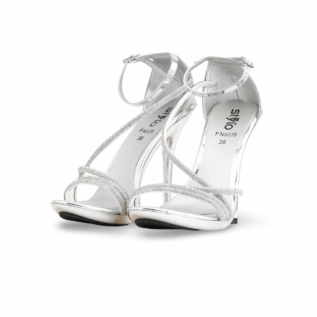 Silver Fancy Bridal Sandal FN6039