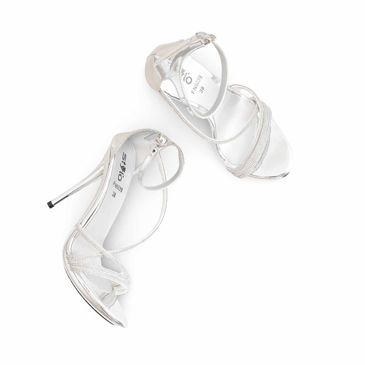 Silver Fancy Bridal Sandal FN6039