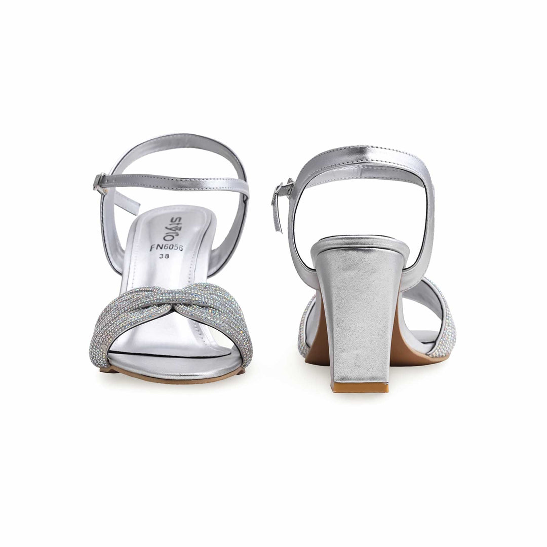 Silver Fancy Sandal FN6056