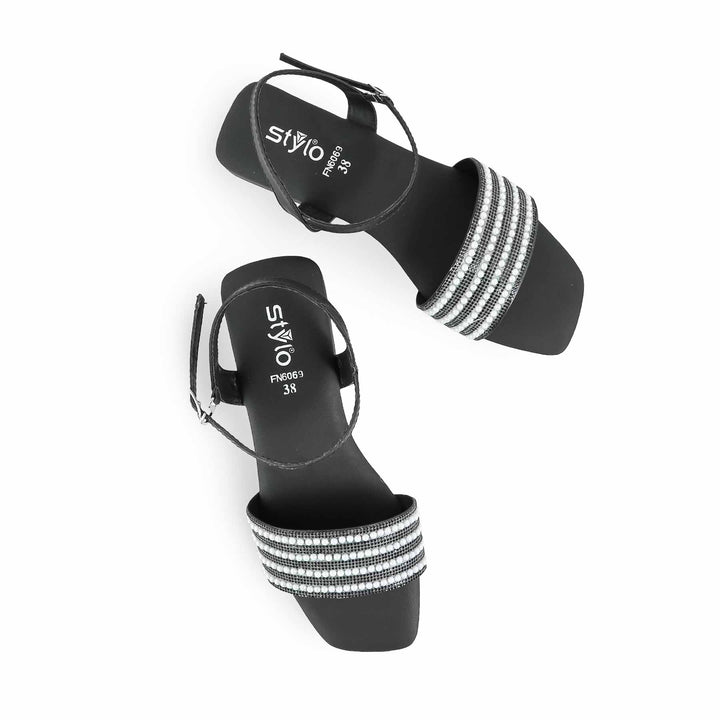 Black Fancy Sandal FN6069