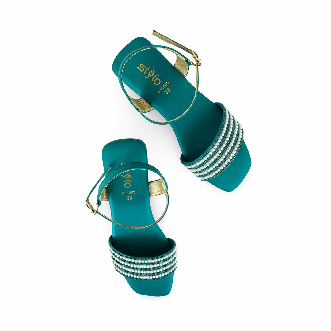 Green Fancy Sandal FN6069