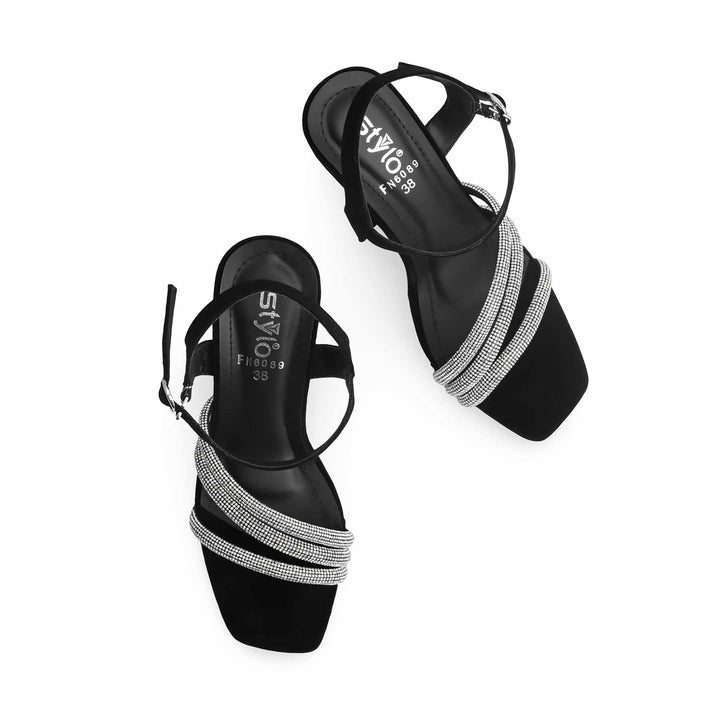 Black Fancy Sandal FN6089