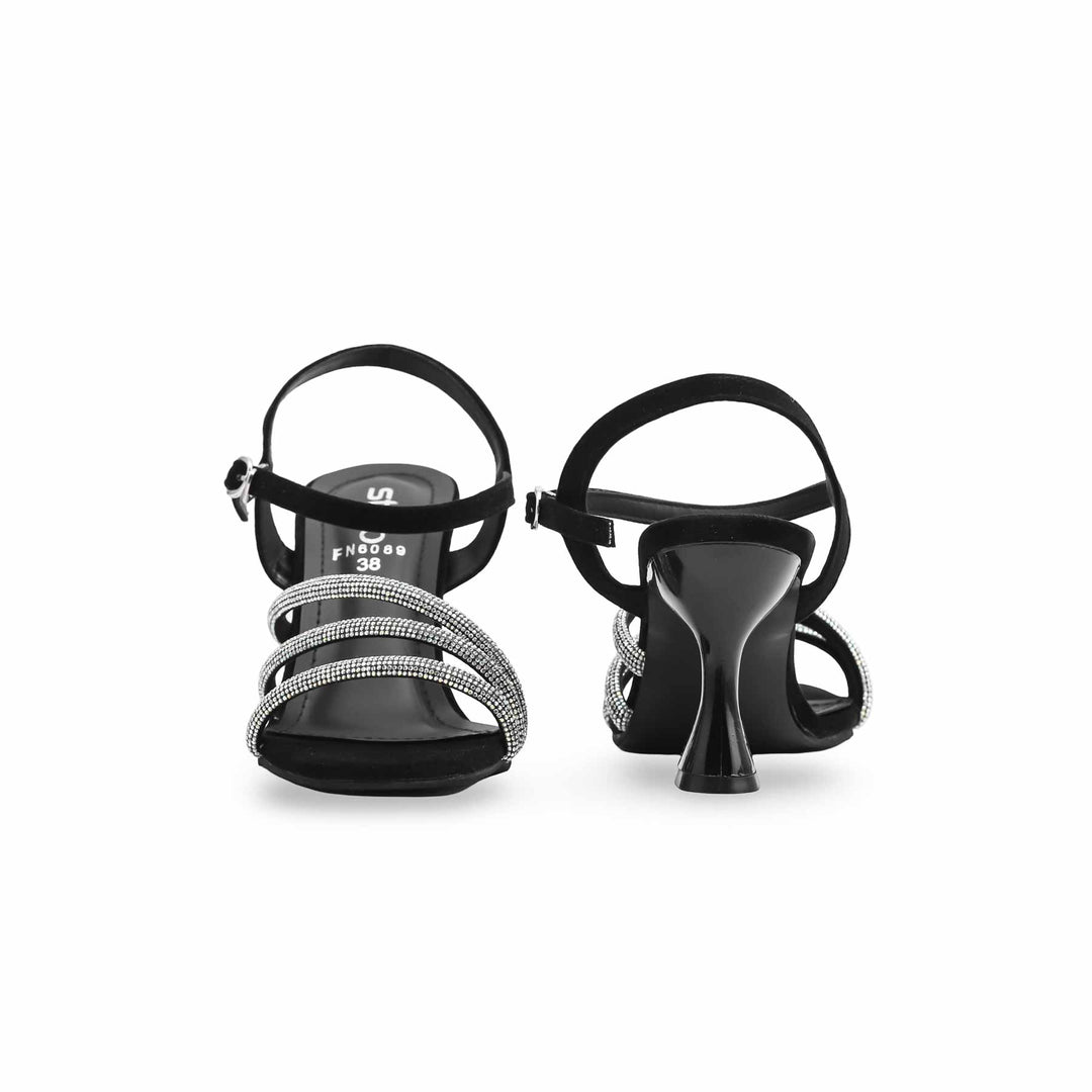 Black Fancy Sandal FN6089