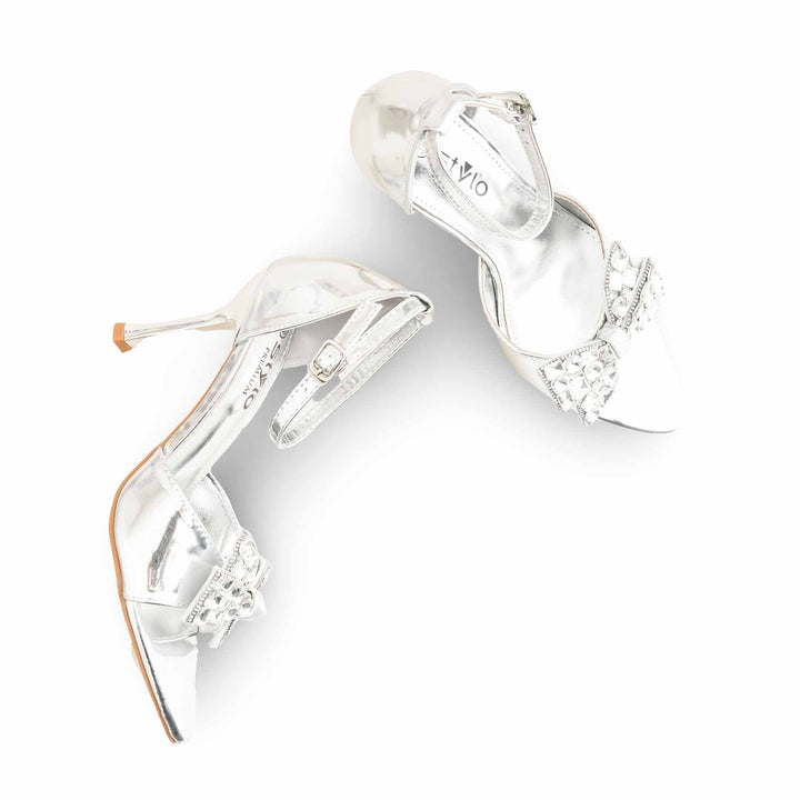 Silver Fancy Bridal Sandal FN6101
