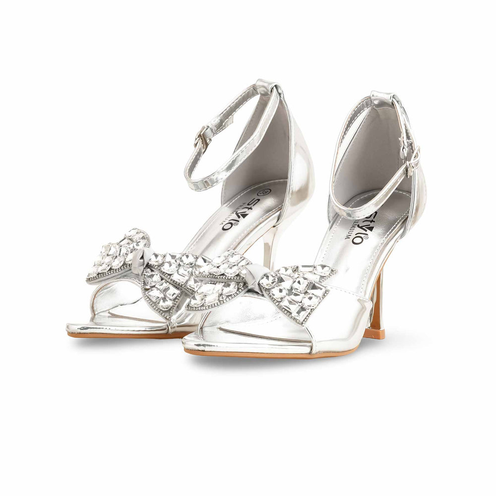 Silver Fancy Bridal Sandal FN6101