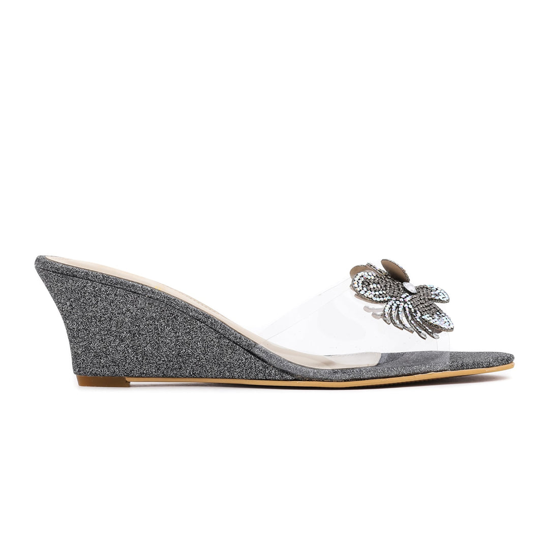 Grey Fancy Slippers FN7558