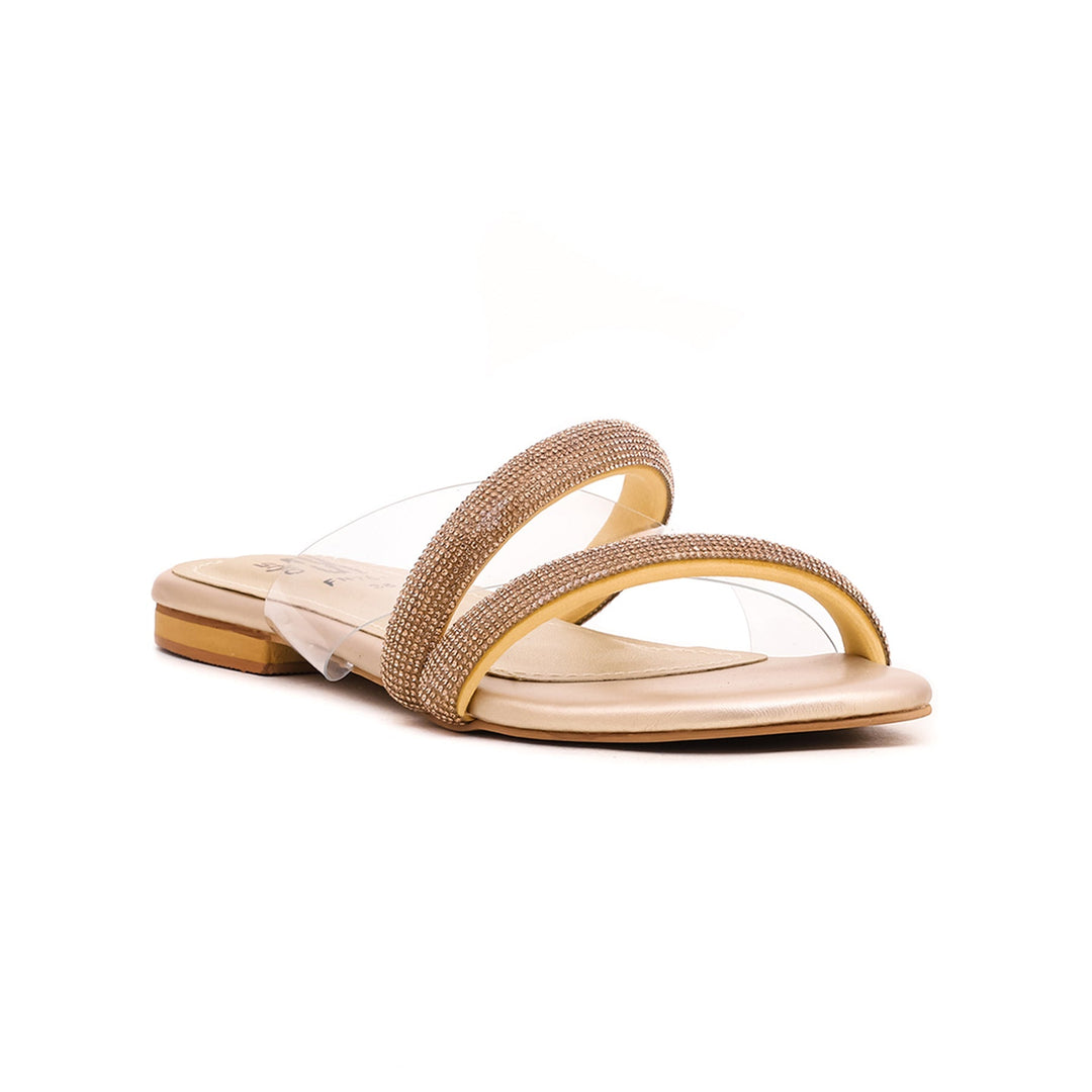 Golden Fancy Slippers FN7613 | Stylo