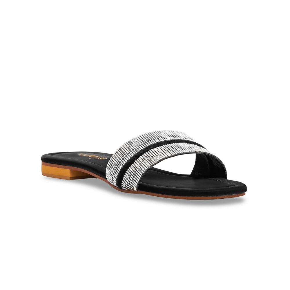 Black Fancy Chappal FN7701