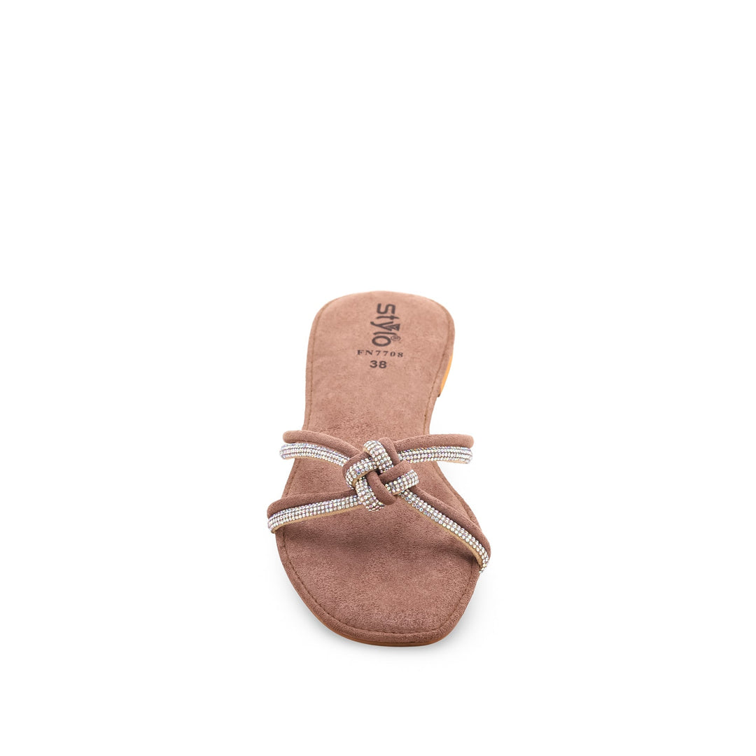 Brown Fancy Chappals FN7708