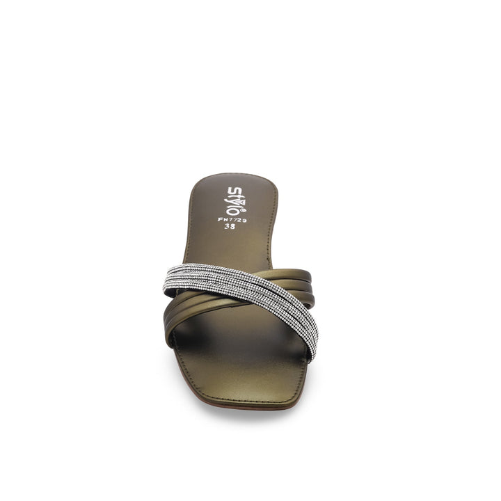 Olive Fancy Slippers FN7729