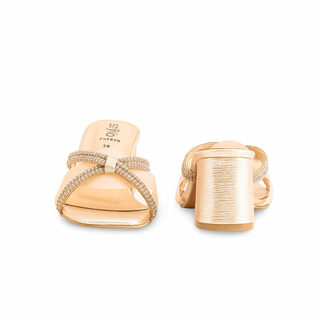 Peach Fancy Slipper For Ladies FN7920