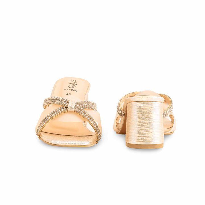 Peach Fancy Slipper For Ladies FN7920