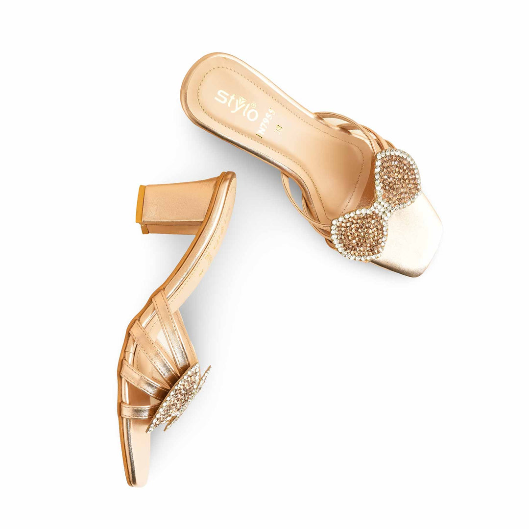 Peach Fancy Slipper For Ladies FN7955