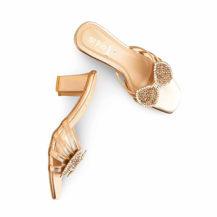 Peach Fancy Slipper For Ladies FN7955