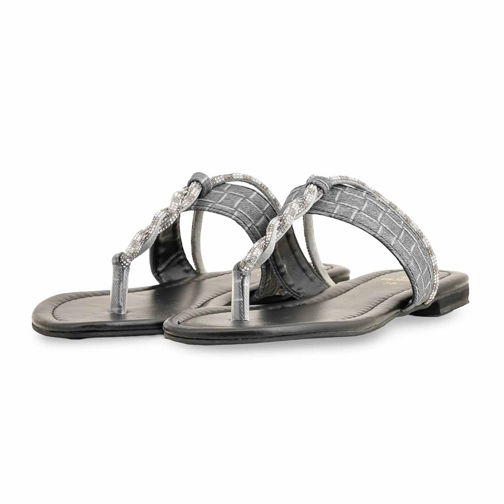 Black Formal Chappal For Women FR0555