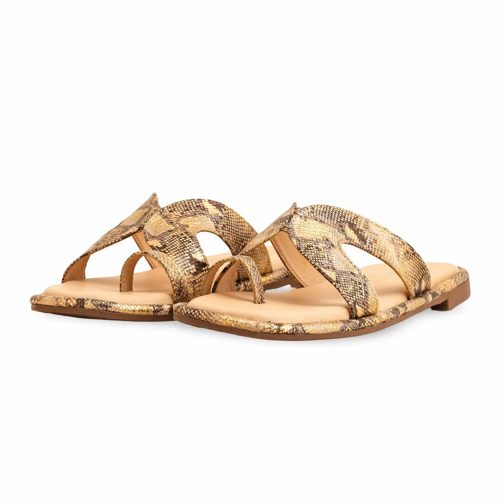Beige Formal Chappal For Ladies FR0564