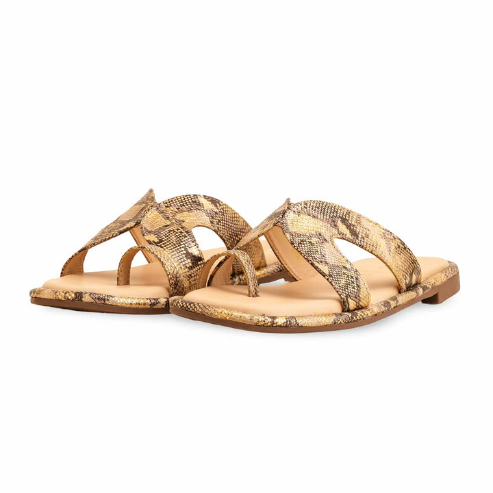 Beige Formal Chappal For Ladies FR0564