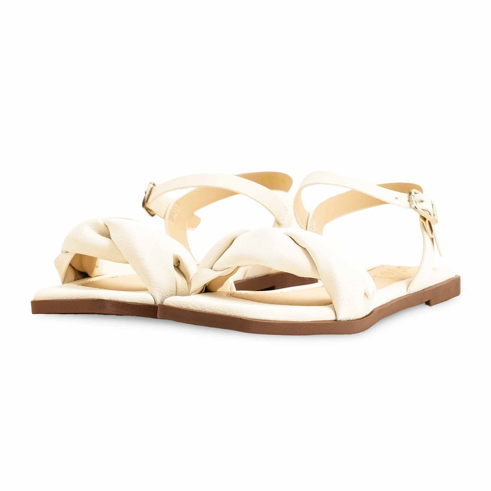 Cream Formal Sandal For Ladies FR5416