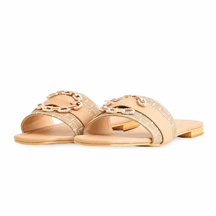 Beige Formal Slipper For Ladies FR8297