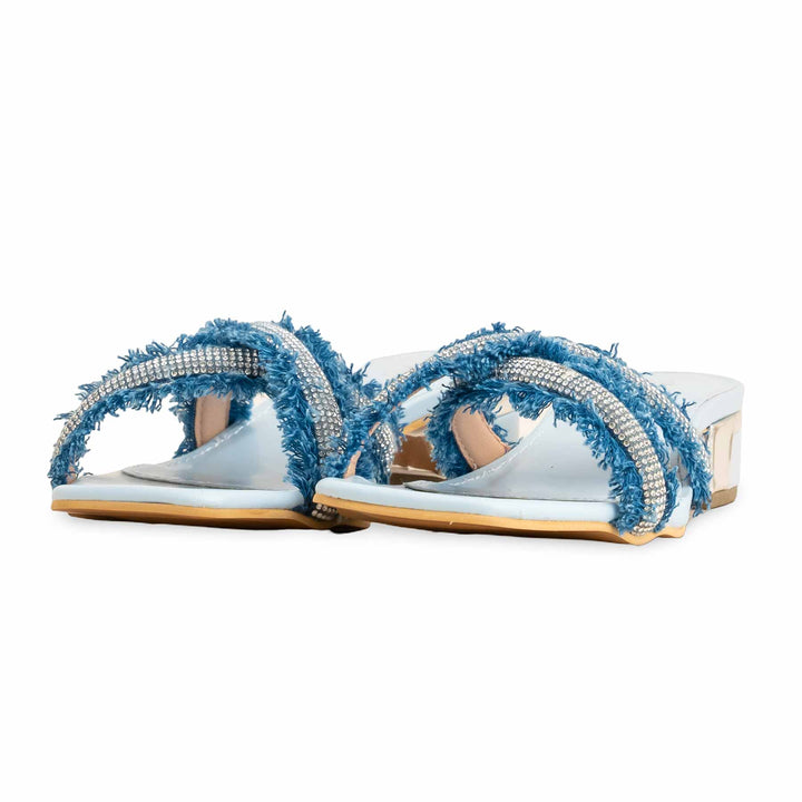 Sky Blue Formal Slipper For Women FR8324