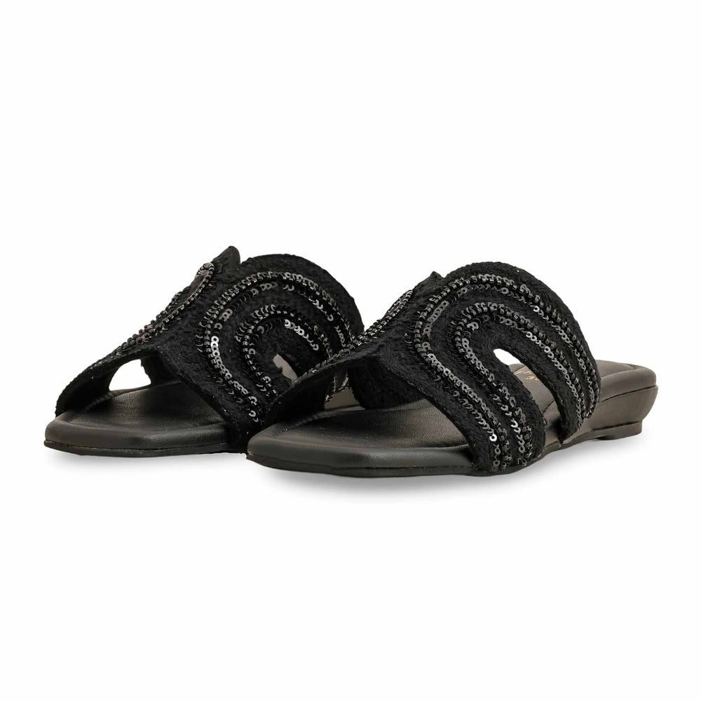 Black Formal Slipper For Ladies FR8338