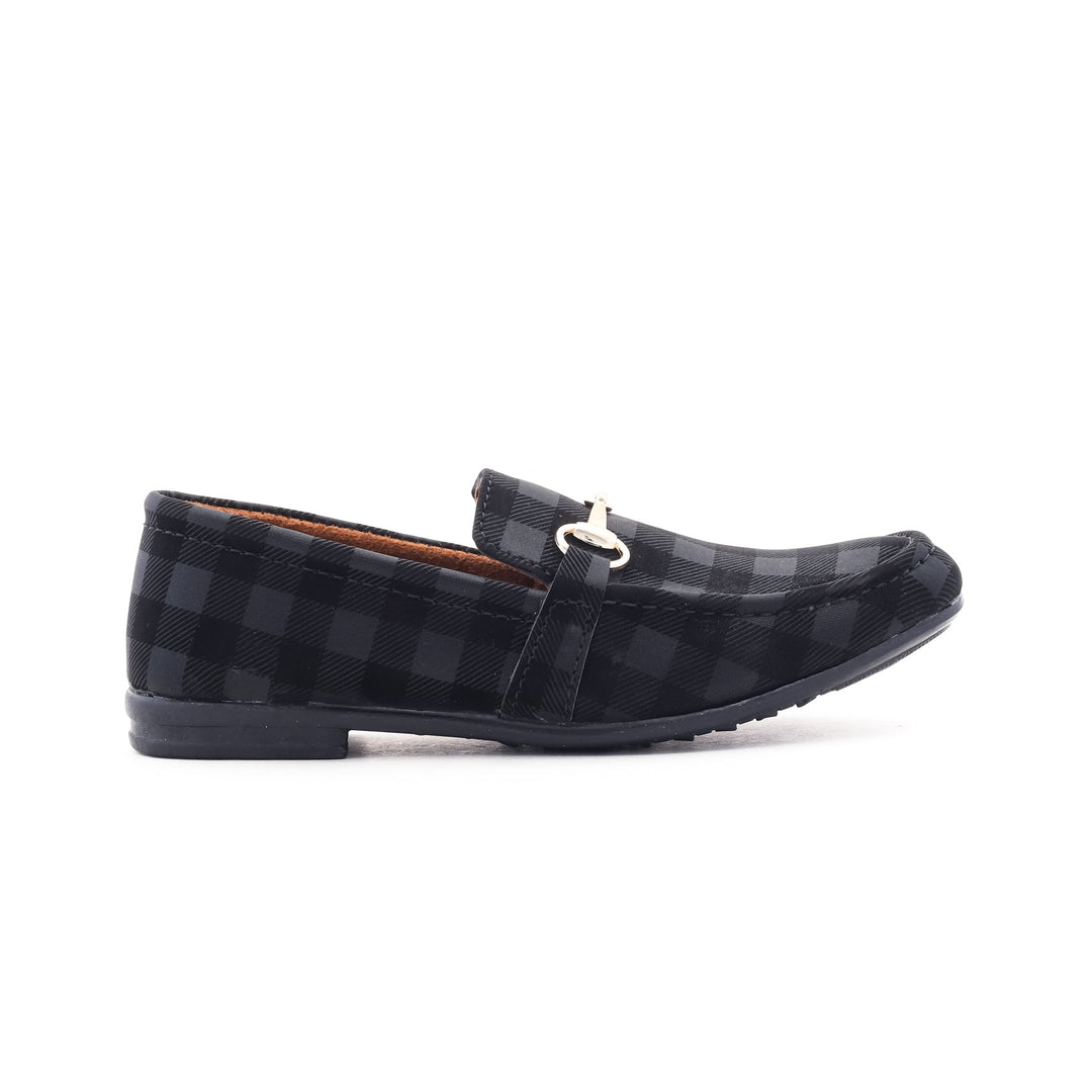 Boys Black Formal Moccasins KD0284