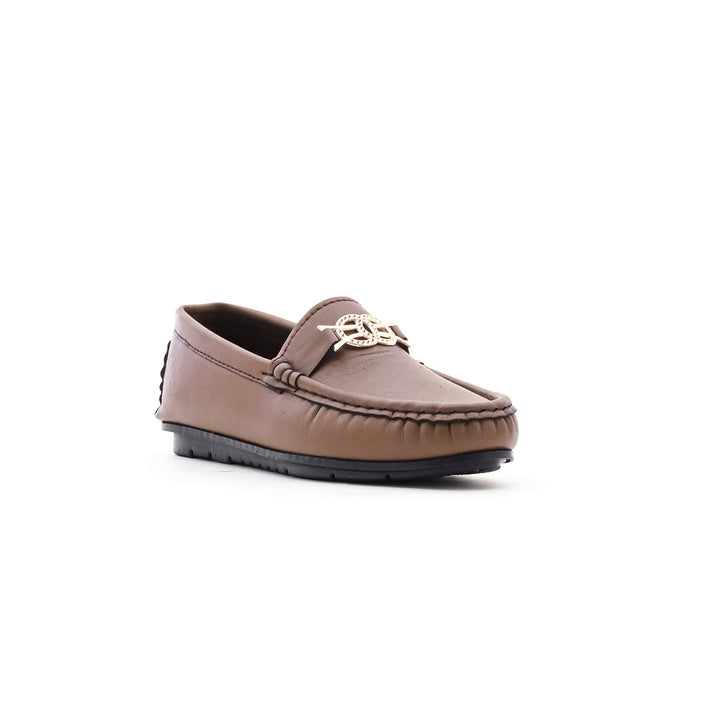 Boys Brown Formal Moccasin KD0294