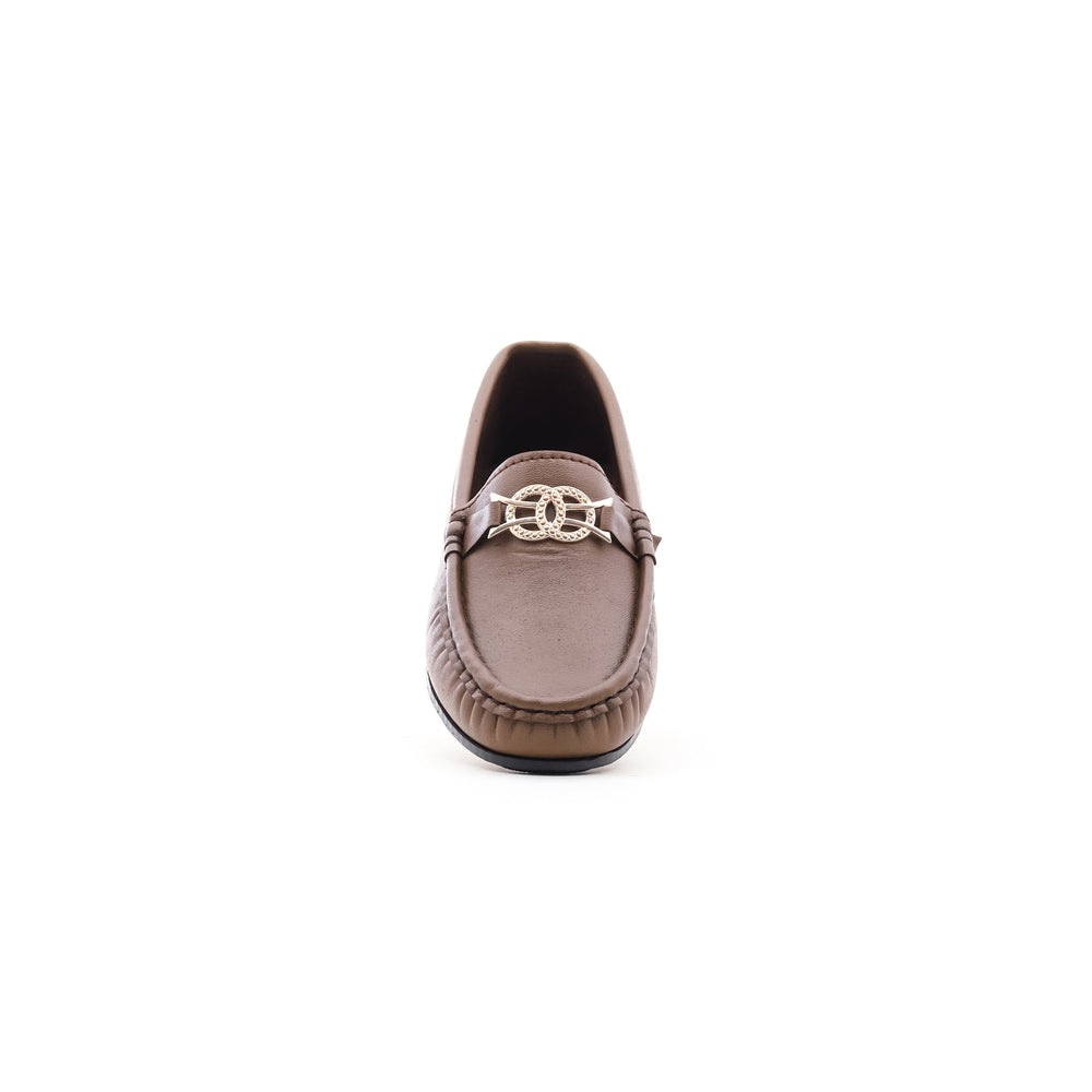 Boys Brown Formal Moccasin KD0294